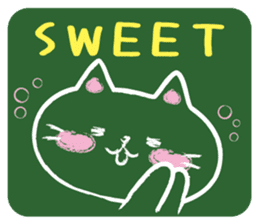 Blackboard cat         (English version) sticker #5121510
