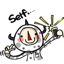 red nose triangle Monster sticker #5122055