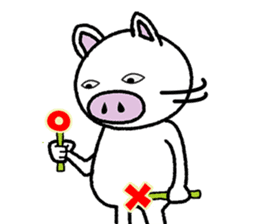 Message of piglets 5 sticker #5126088