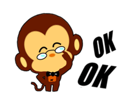 lovely monkey's family sticker #5126834