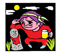 my original character,taro shinjuku sticker #5127341