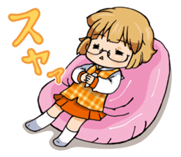 Japanese otaku girl sticker #5128539