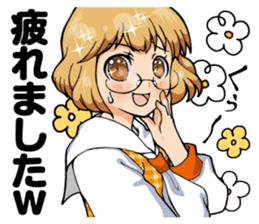 Japanese otaku girl sticker #5128545