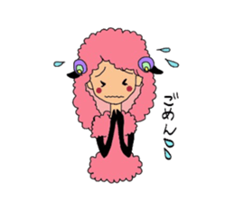 Lovely sheep girl sticker #5128559