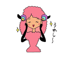 Lovely sheep girl sticker #5128561