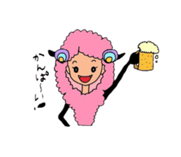 Lovely sheep girl sticker #5128564