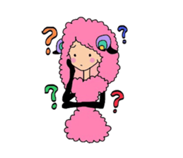 Lovely sheep girl sticker #5128565