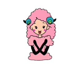 Lovely sheep girl sticker #5128566