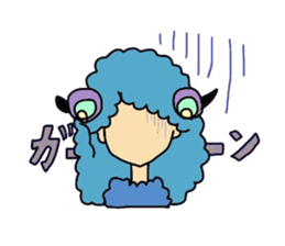 Lovely sheep girl sticker #5128567