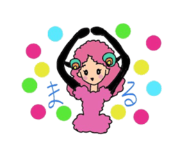 Lovely sheep girl sticker #5128568