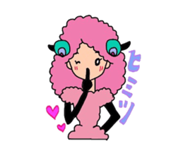 Lovely sheep girl sticker #5128569
