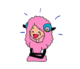Lovely sheep girl sticker #5128570