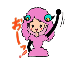 Lovely sheep girl sticker #5128571