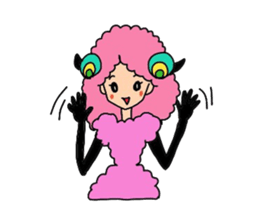 Lovely sheep girl sticker #5128572