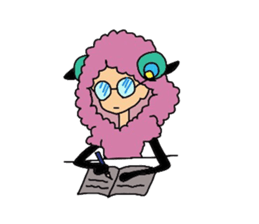 Lovely sheep girl sticker #5128575