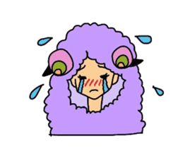 Lovely sheep girl sticker #5128576