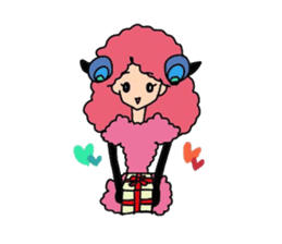 Lovely sheep girl sticker #5128577