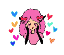 Lovely sheep girl sticker #5128578