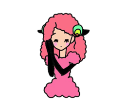 Lovely sheep girl sticker #5128580