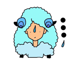 Lovely sheep girl sticker #5128581