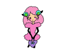 Lovely sheep girl sticker #5128582