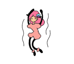 Lovely sheep girl sticker #5128583