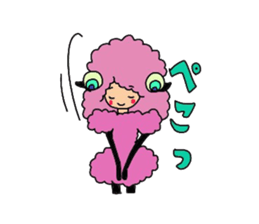 Lovely sheep girl sticker #5128586