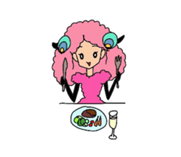Lovely sheep girl sticker #5128588