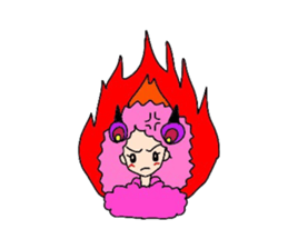 Lovely sheep girl sticker #5128591