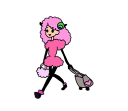 Lovely sheep girl sticker #5128594