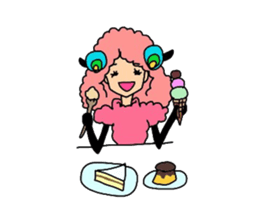 Lovely sheep girl sticker #5128596
