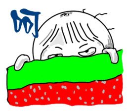Strawberry mei -lovely unreasonable head sticker #5130694