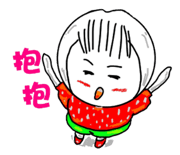 Strawberry mei -lovely unreasonable head sticker #5130697