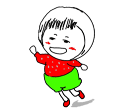 Strawberry mei -lovely unreasonable head sticker #5130711