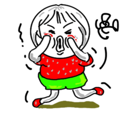 Strawberry mei -lovely unreasonable head sticker #5130715