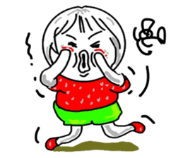 Strawberry mei -lovely unreasonable head sticker #5130715