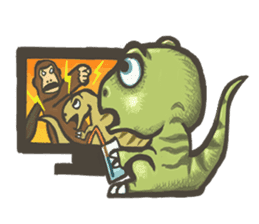 dinosaurs' daily life sticker #5131280