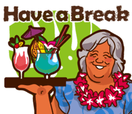 "ALOHA!" Hawaiian & Tropical Sticker sticker #5131333