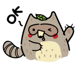 Haiiro Raccoon sticker #5134479