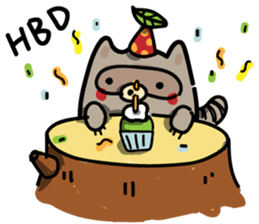 Haiiro Raccoon sticker #5134500