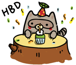 Haiiro Raccoon sticker #5134500