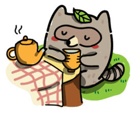 Haiiro Raccoon sticker #5134501