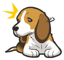 Hi! Beagle sticker #5135450
