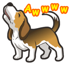 Hi! Beagle sticker #5135469