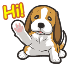 Hi! Beagle sticker #5135474