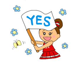 Cheerleader Sticker Red Uniform sticker #5137118