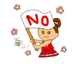 Cheerleader Sticker Red Uniform sticker #5137119