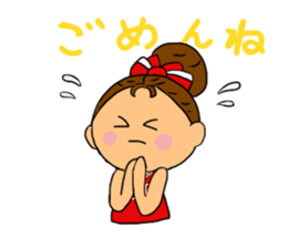 Cheerleader Sticker Red Uniform sticker #5137125