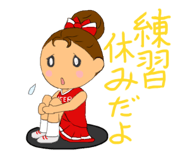 Cheerleader Sticker Red Uniform sticker #5137127