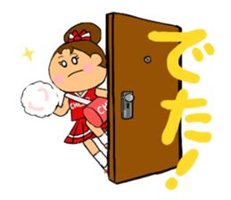 Cheerleader Sticker Red Uniform sticker #5137128